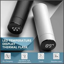 Smart LED Temperature Water Bottle 500ml | Stainless Steel Hot & Cold Bottles with LED Temperature Display Vacuum Flask Thermos