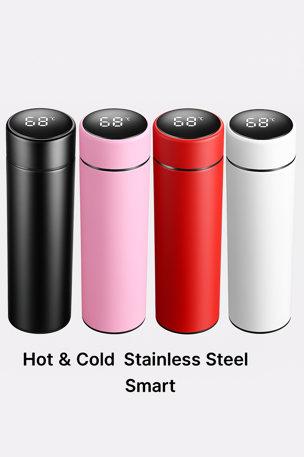 Smart LED Temperature Water Bottle 500ml  | Stainless Steel Hot & Cold Bottles with  LED Temperature Display Vacuum Flask Thermos