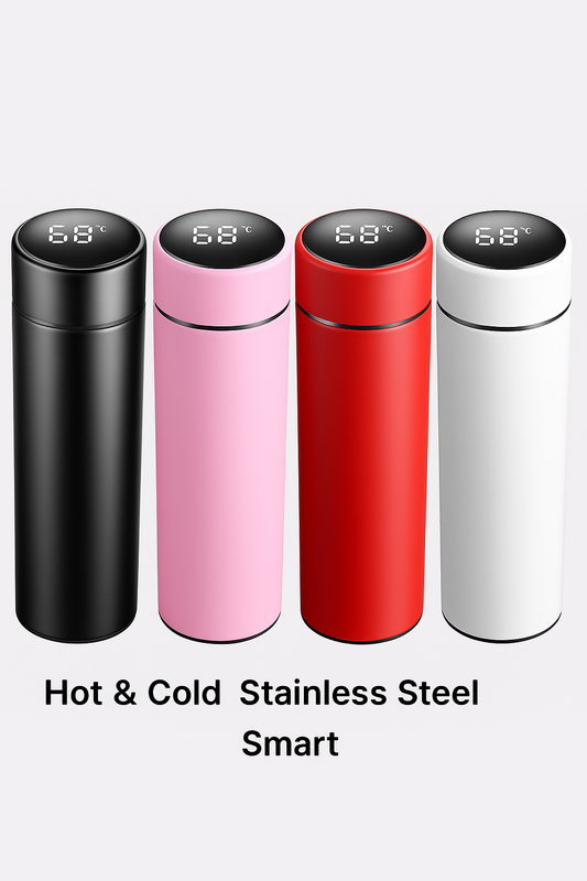 Smart LED Temperature Water Bottle 500ml  | Stainless Steel Hot & Cold Bottles with  LED Temperature Display Vacuum Flask Thermos