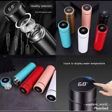 Smart LED Temperature Water Bottle 500ml  | Stainless Steel Hot & Cold Bottles with  LED Temperature Display Vacuum Flask Thermos